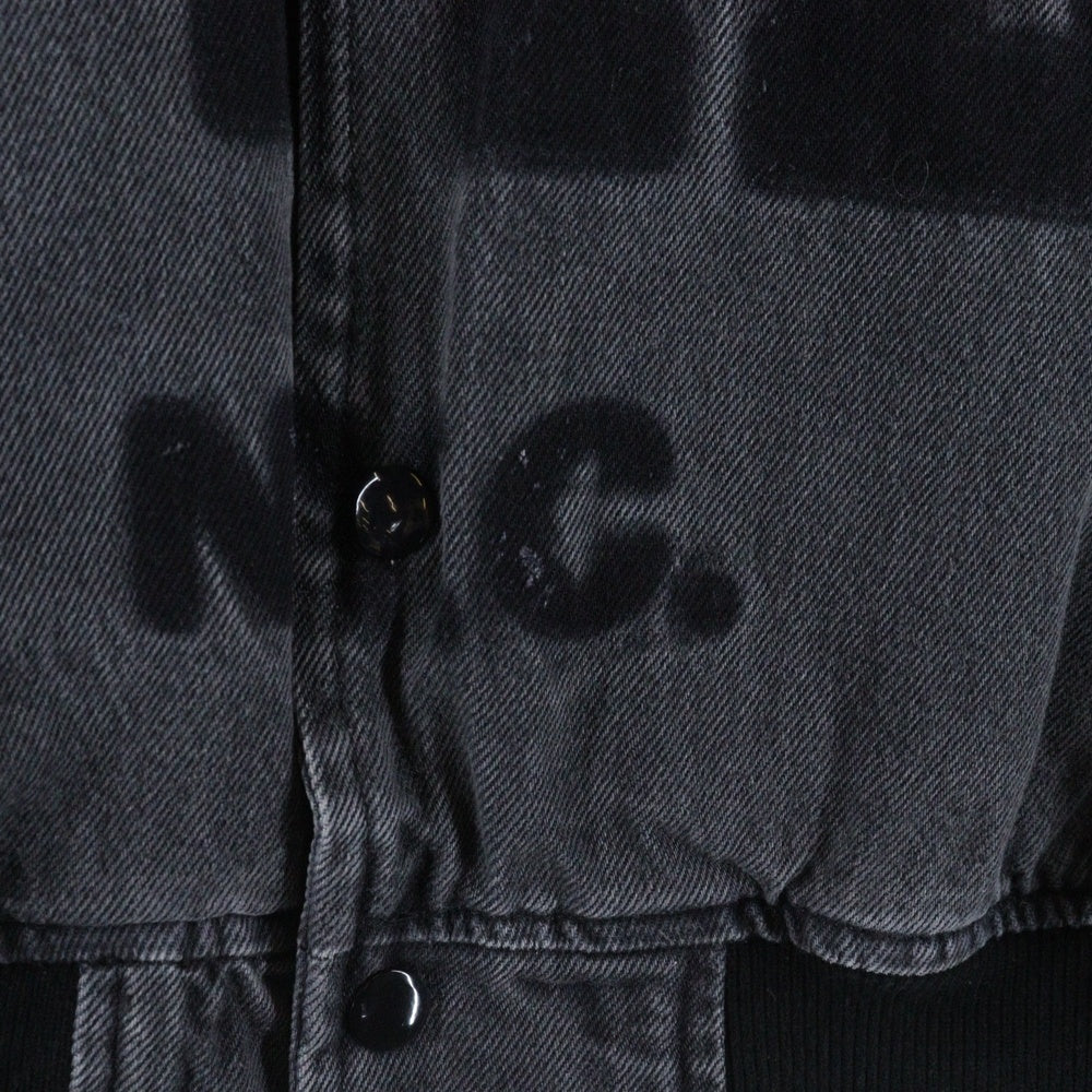 SUPREME(シュプリーム) 23SS Washed Knockout Denim Varsity Jacket ウォッシュド ノックアウト デニム バーシティジャケット ブルゾン ブラック