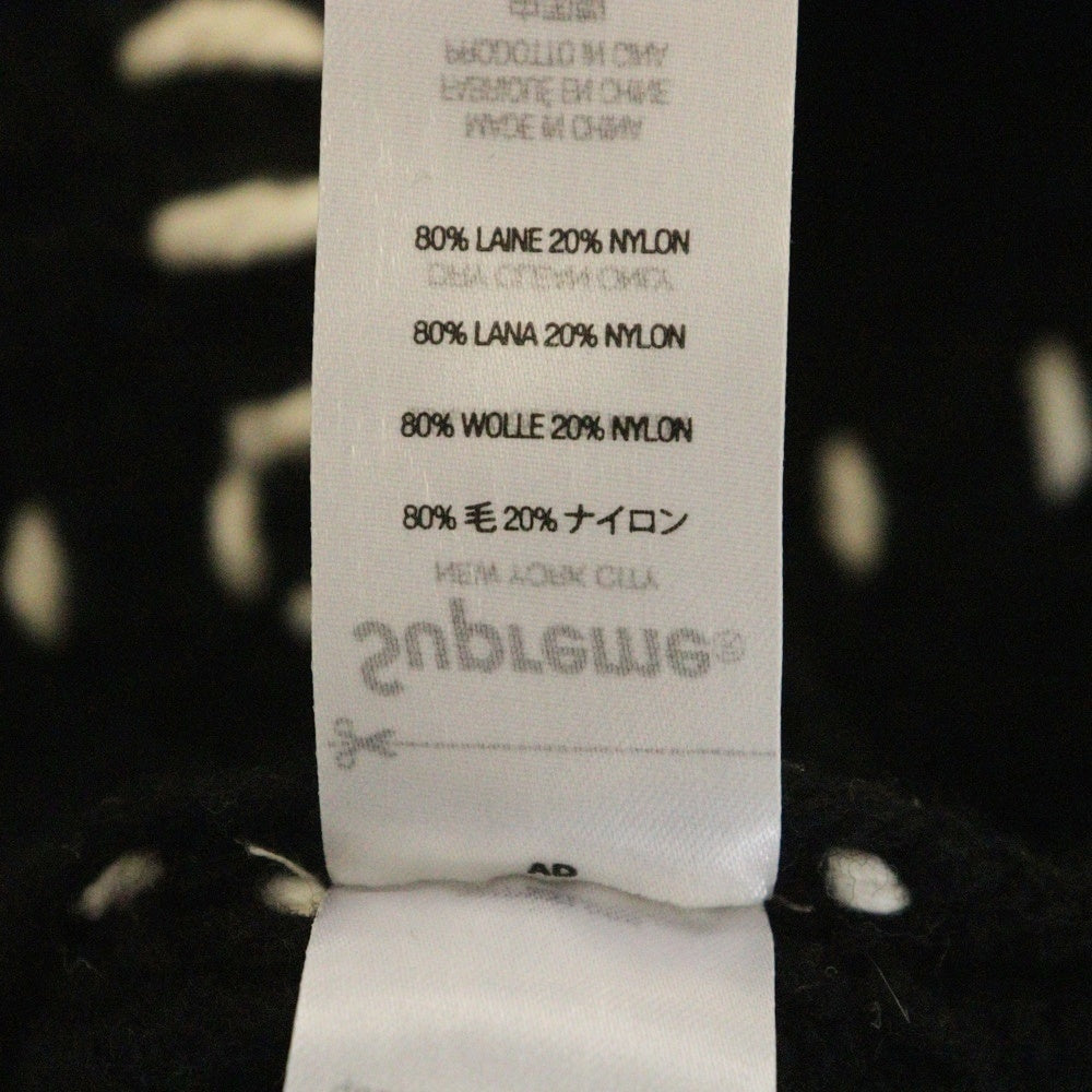 SUPREME(シュプリーム) 23SS Quilt Stitch Sweater キルト ステッチデザイン ウールニット セーター ブラック
