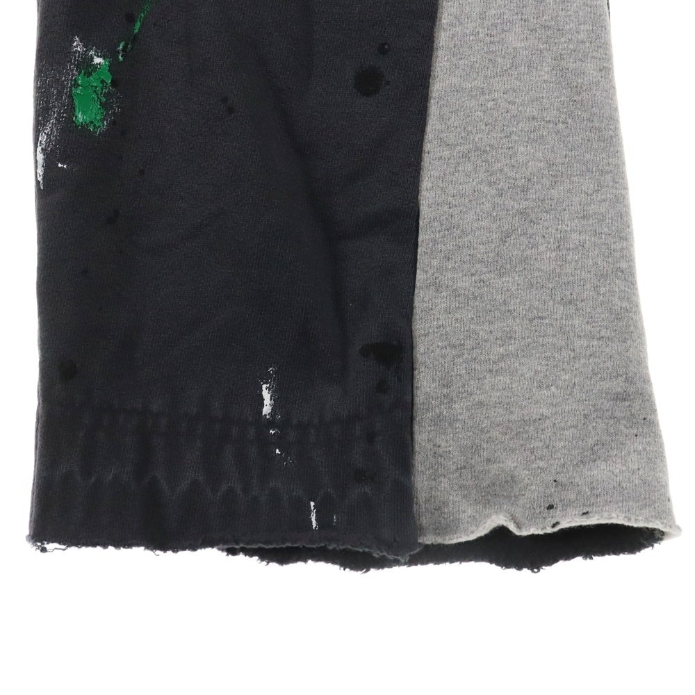 GALLERY DEPT.(ギャラリーデプト) GD LOGO PAINTED FLARE SWEAT PANTS ロゴプリント ペイント加工 フレアスウェットパンツ ブラック DL-F-2105P