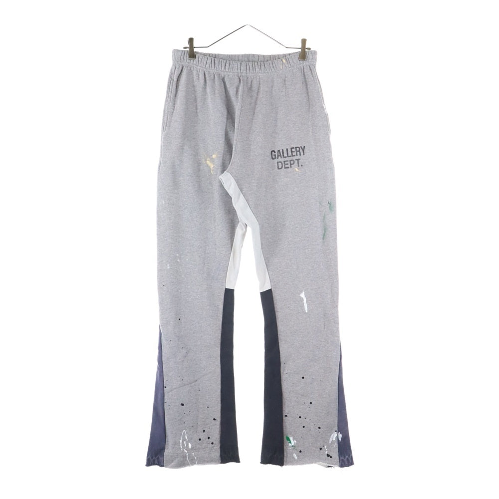 GALLERY DEPT.(ギャラリーデプト) GD LOGO PAINTED FLARE SWEAT PANTS ロゴプリント ペイント加工 フレアスウェットパンツ グレー DL-F-2120P