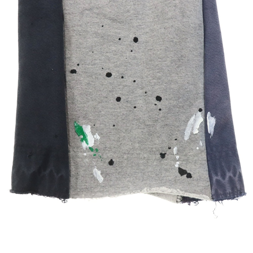 GALLERY DEPT.(ギャラリーデプト) GD LOGO PAINTED FLARE SWEAT PANTS ロゴプリント ペイント加工 フレアスウェットパンツ グレー DL-F-2120P
