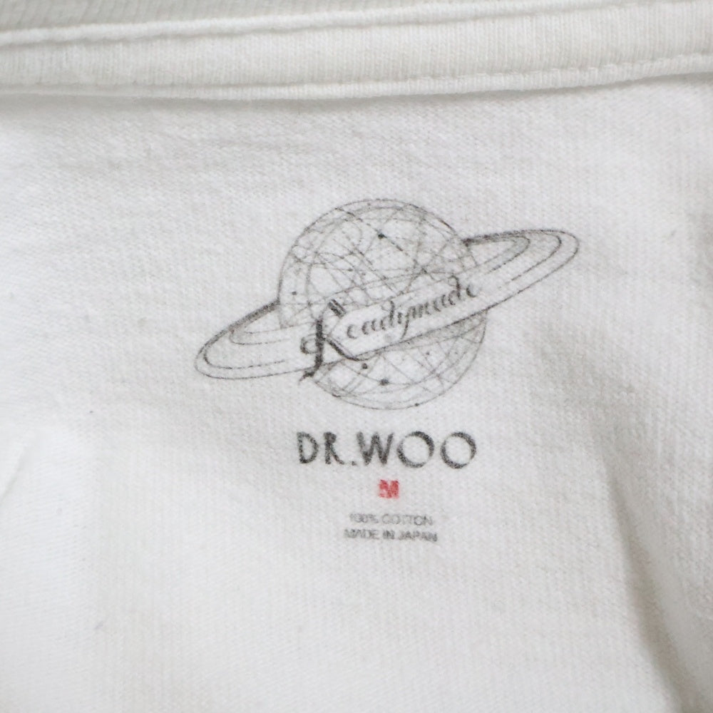 READY MADE(レディメイド) ×DR WOO PACK TEE ドクター ウー スパイダープリント クルーネック カットソー 半袖Tシャツ ホワイト
