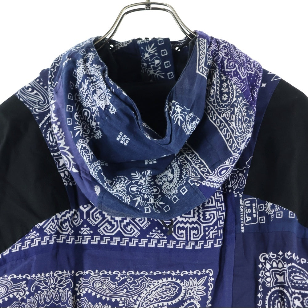 READY MADE(レディメイド) ペイズリー柄 マウンテン フーデッド ジャケット ネイビー/ブラック RE-C0-NV-00-00-95