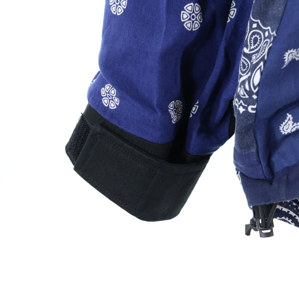 READY MADE(レディメイド) ペイズリー柄 マウンテン フーデッド ジャケット ネイビー/ブラック RE-C0-NV-00-00-95