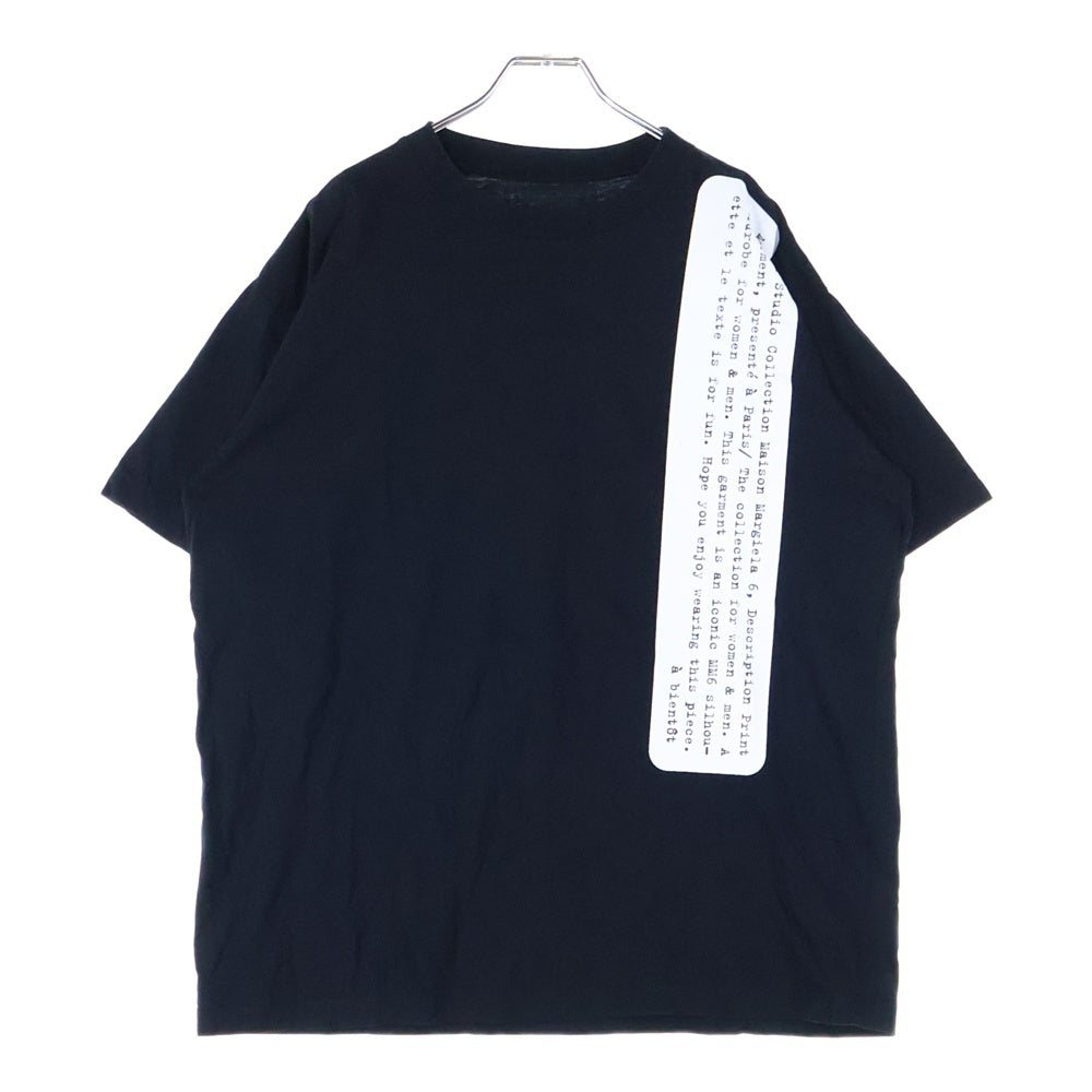 MM6 Maison Margiela(エムエムシックスメゾンマルジェラ) ベーシック オーバーサイズド プリントTシャツ 半袖カットソー ブラック/ホワイト S62GD0085