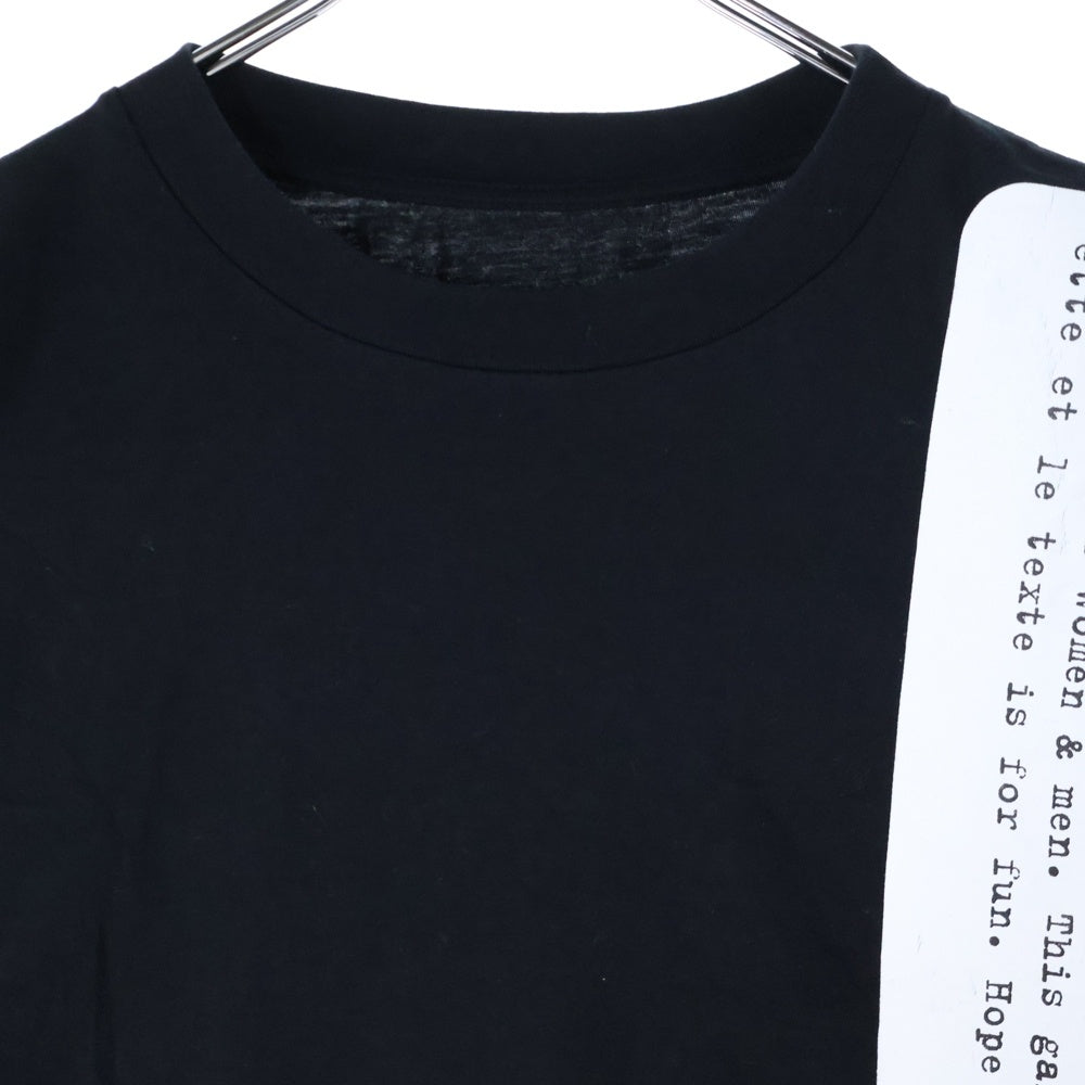 MM6 Maison Margiela(エムエムシックスメゾンマルジェラ) ベーシック オーバーサイズド プリントTシャツ 半袖カットソー ブラック/ホワイト S62GD0085