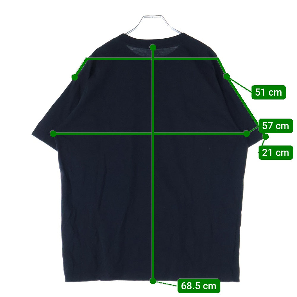 MM6 Maison Margiela(エムエムシックスメゾンマルジェラ) ベーシック オーバーサイズド プリントTシャツ 半袖カットソー ブラック/ホワイト S62GD0085
