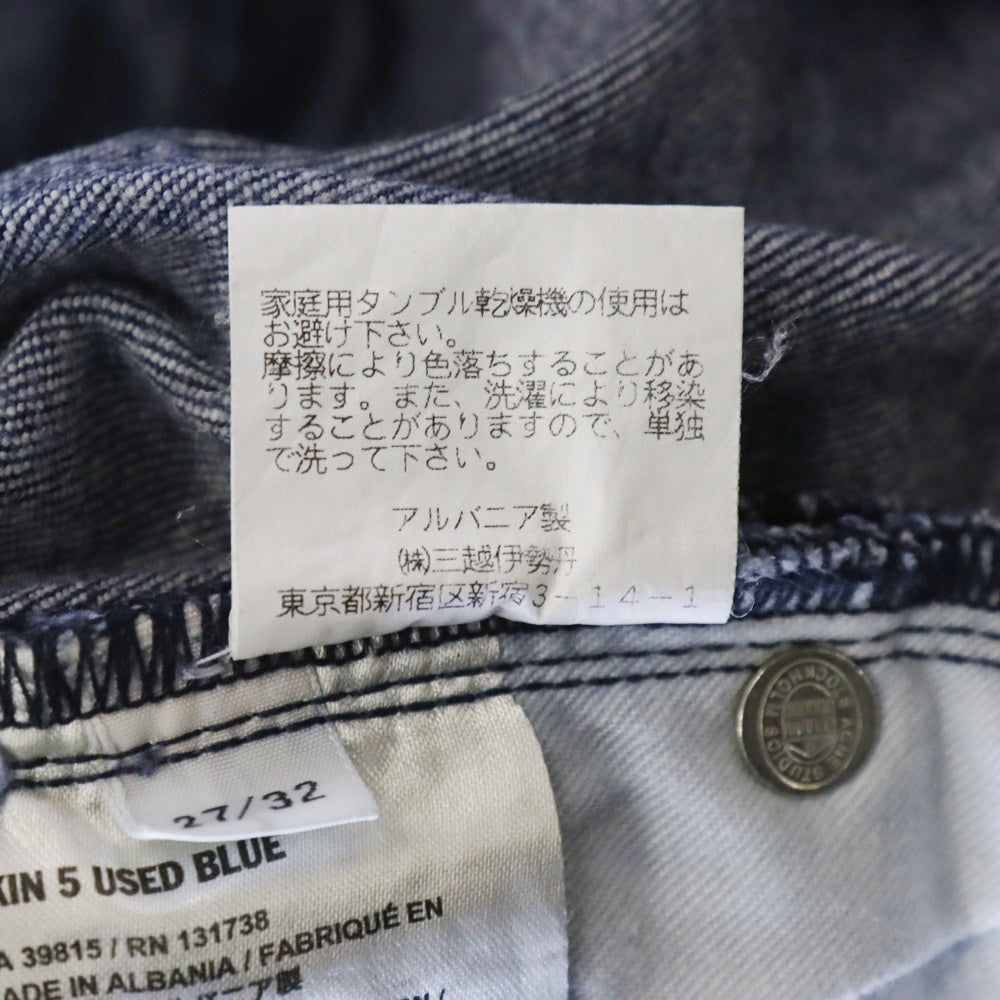 Acne Studios(アクネ ストゥディオズ) SKIN 5 USED BLUE ジップフライ スキニーデニムパンツ レディース インディゴ