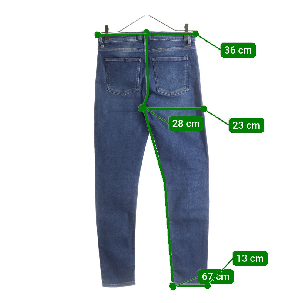 Acne Studios(アクネ ストゥディオズ) SKIN 5 USED BLUE ジップフライ スキニーデニムパンツ レディース インディゴ