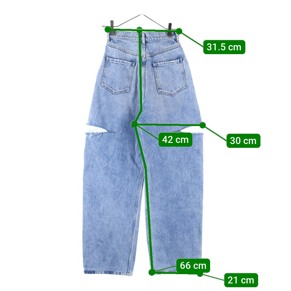 Maison Margiela 1(メゾンマルジェラ) 23SS サイドスラッシュ ストレートデニムパンツ ジーンズ インディゴ S51LA0051 S30513