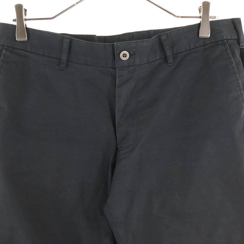 BURBERRY BLACK LABEL(バーバリー ブラックレーベル) ベルベット ライン ストレート スラックス トラウザー パンツ ブラック BMS12-101-09