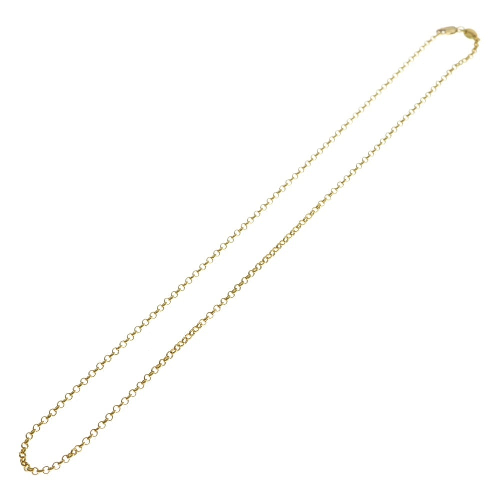 CHROME HEARTS(クロムハーツ) 22K NECKCHAIN R18 ロールチェーンネックレス 18inch ゴールド BCA010
