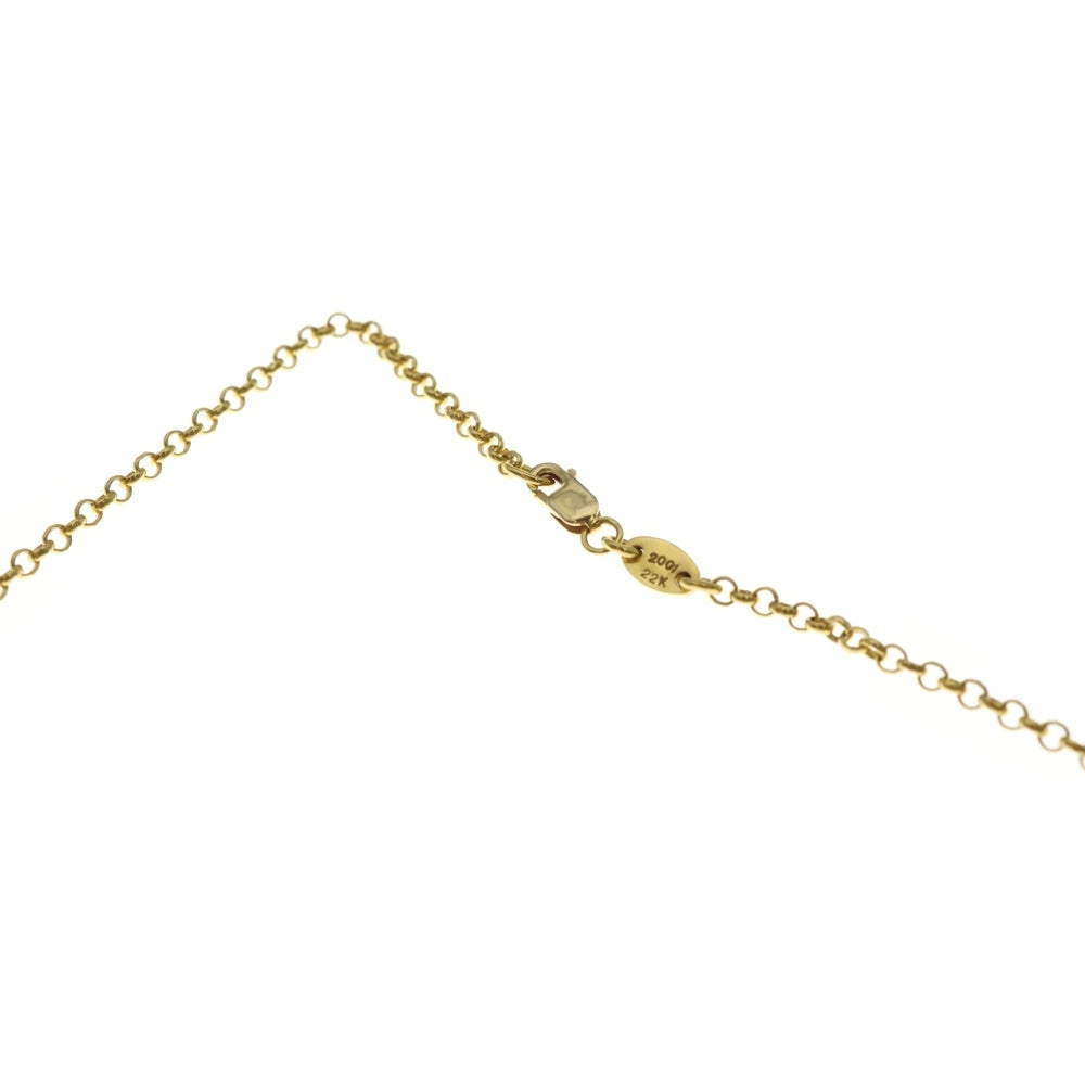 CHROME HEARTS(クロムハーツ) 22K NECKCHAIN R18 ロールチェーンネックレス 18inch ゴールド BCA010