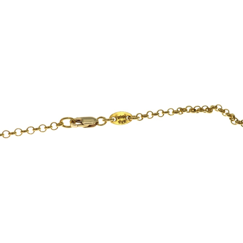 CHROME HEARTS(クロムハーツ) 22K NECKCHAIN R18 ロールチェーンネックレス 18inch ゴールド BCA010