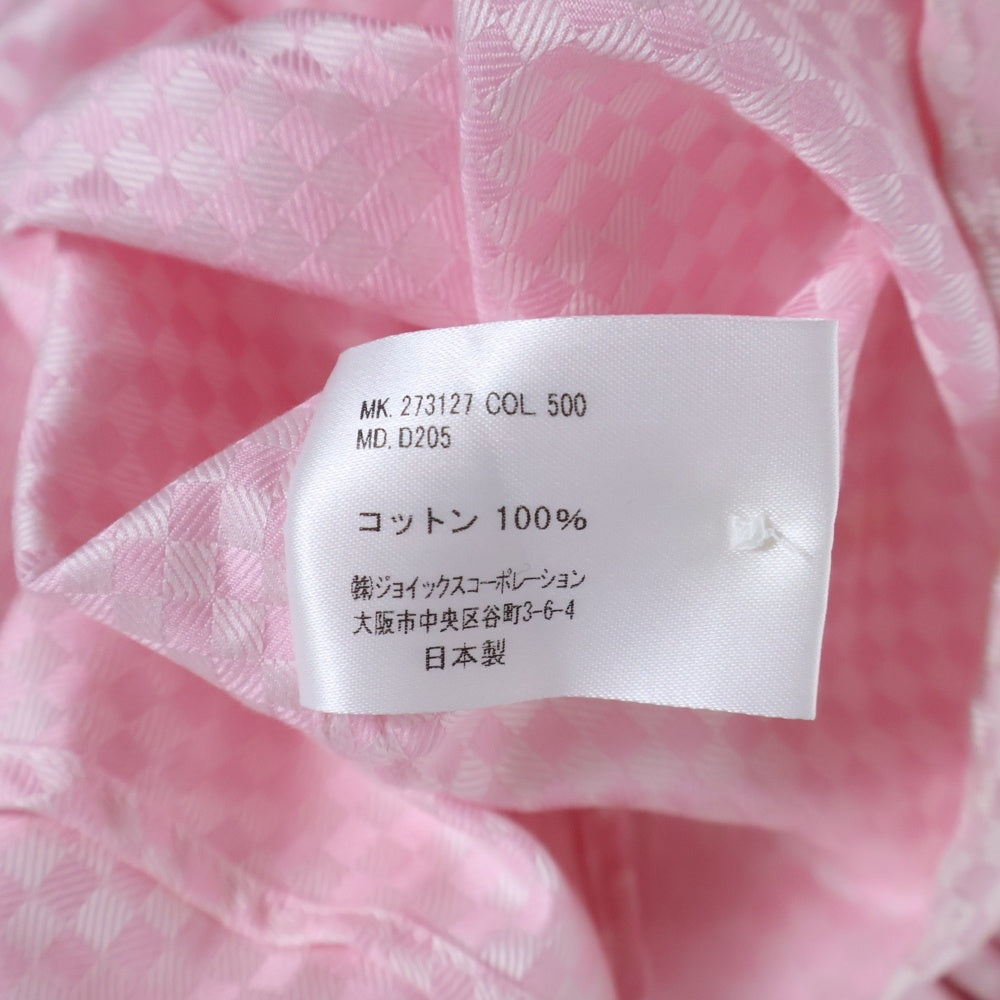 Paul Smith(ポールスミス) 胸ポケット ブロックチェック 総柄 長袖シャツ ピンク