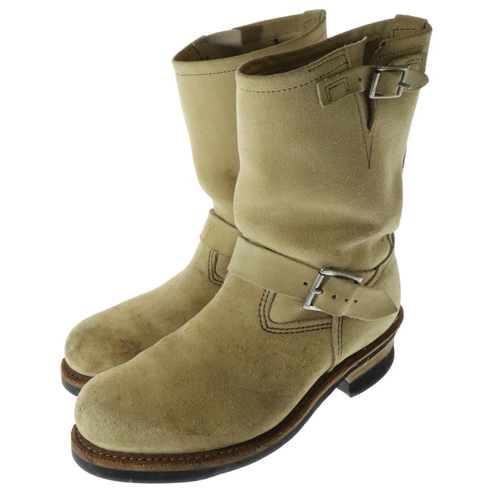 RED WING(レッド ウイング) インステップ ストラップ スウェード レザー エンジニアブーツ ベージュ D8268