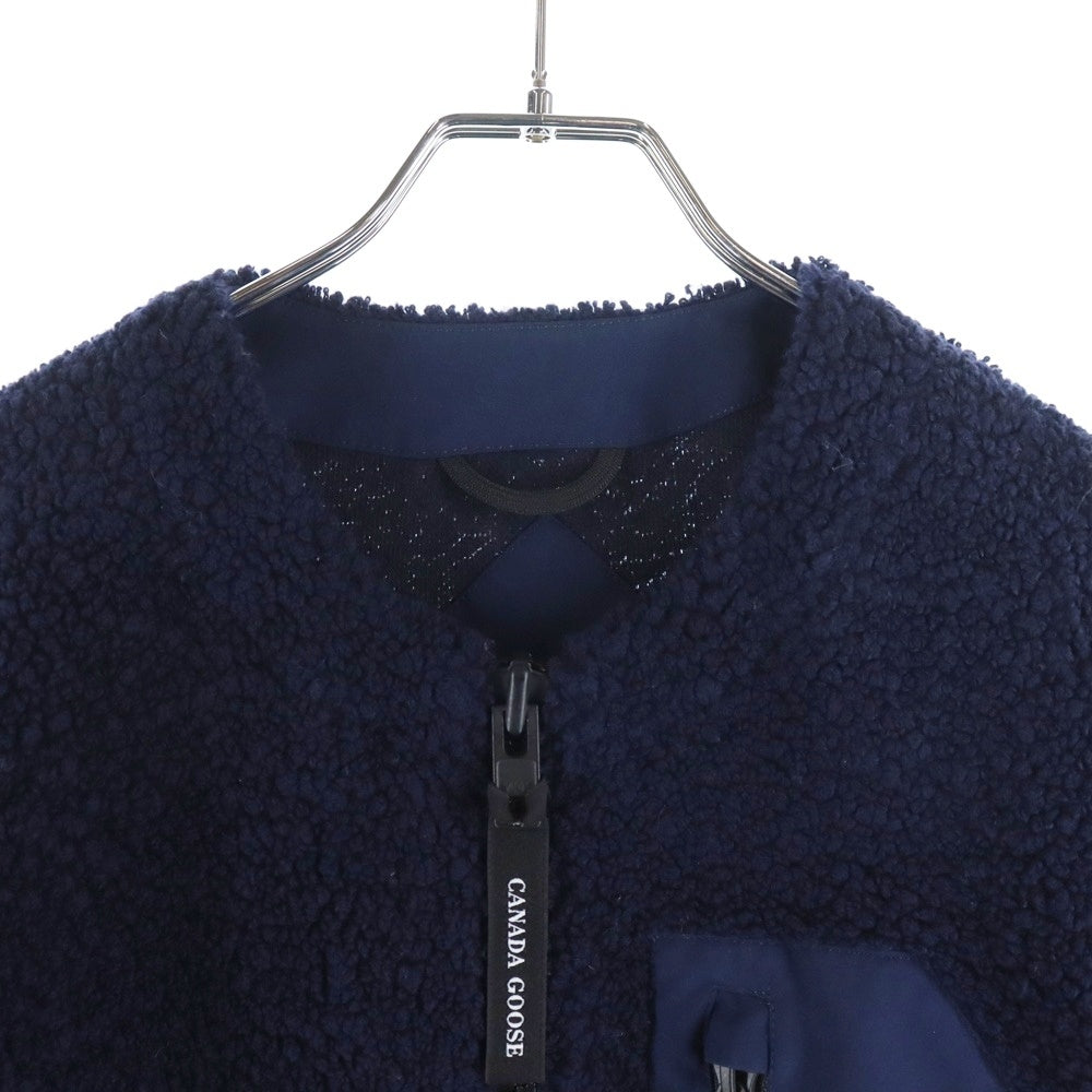 CANADA GOOSE(カナダグース) DEACON FLEECE JACKET ディーコン マルチポケット ノーカラー ジップアップ フリースジャケット ネイビー 7018M