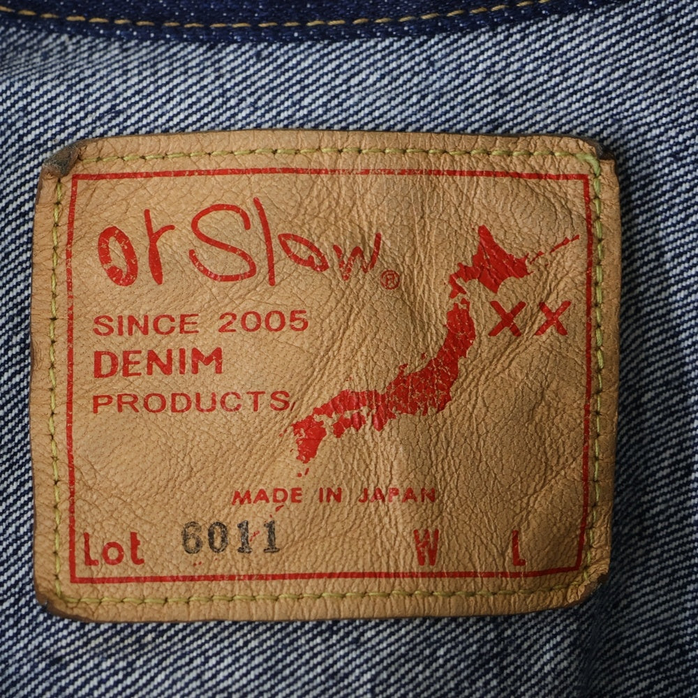 orslow(オアスロー) TYPE1 PLEATED FRONT DENIM BLOUSE 日本製 1stタイプ デニム トラッカージャケット インディゴ 6011