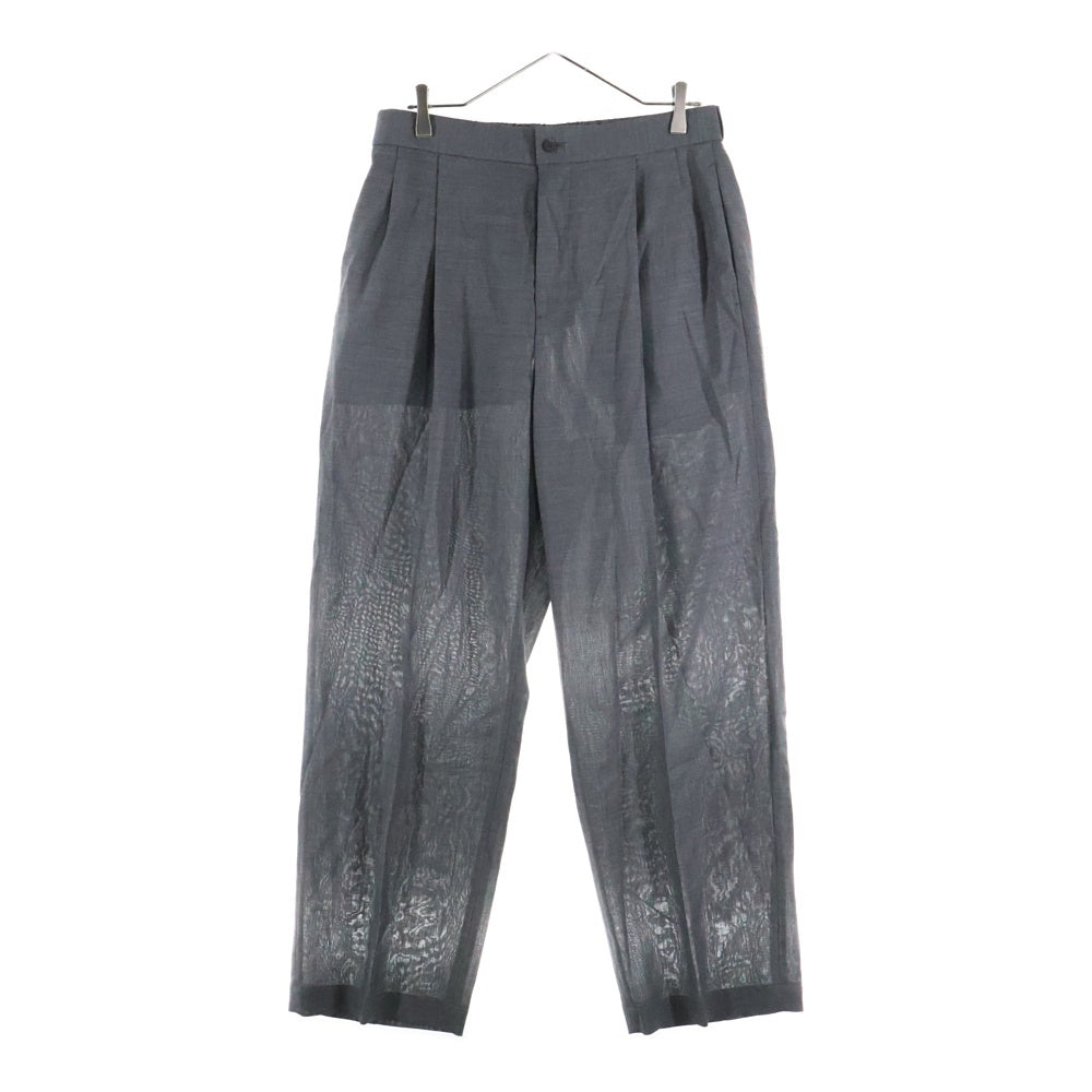 ATON(エイトン) TWIST WOOL TROPICAL TWO TUCKED EASY ツイスト ウールトロピカル ツータック イージーパンツ グレー 8004467