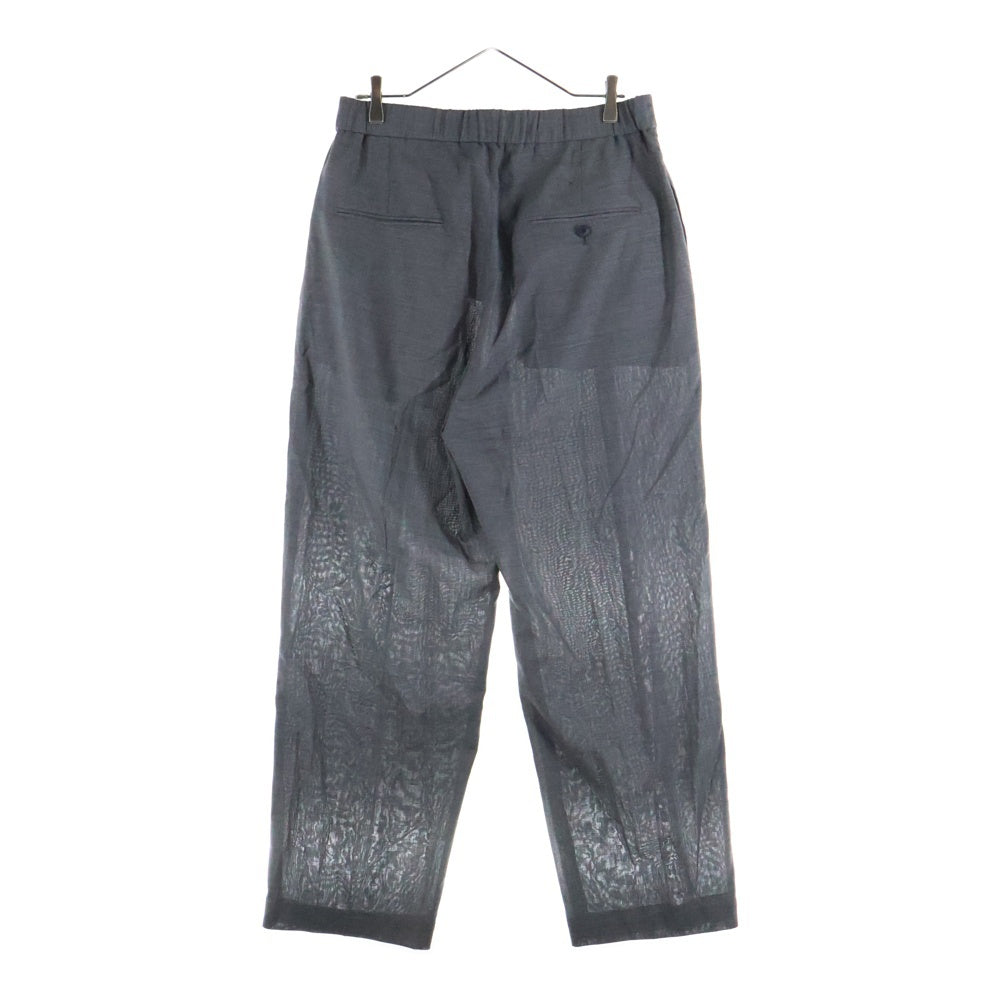 ATON(エイトン) TWIST WOOL TROPICAL TWO TUCKED EASY ツイスト ウールトロピカル ツータック イージーパンツ グレー 8004467