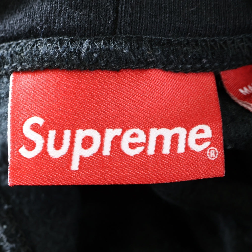 SUPREME(シュプリーム) 22SS Enamel Small Box Hooded Sweatshirt エナメル スモール ボックス フーデッド プルオーバースウェットパーカー フーディー ブラック