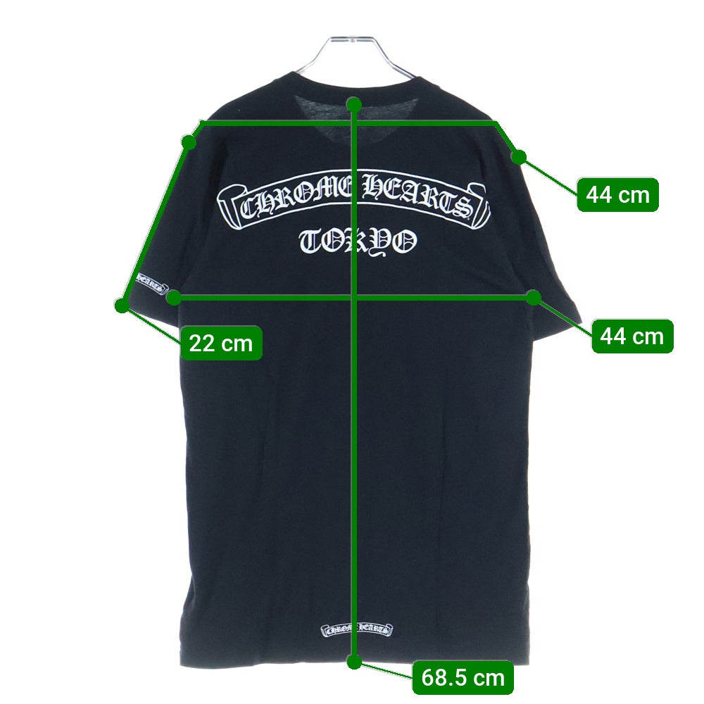 CHROME HEARTS(クロムハーツ) CH T-SHRT LTD 東京 スクロールラベルプリント 半袖Tシャツ カットソー ブラック