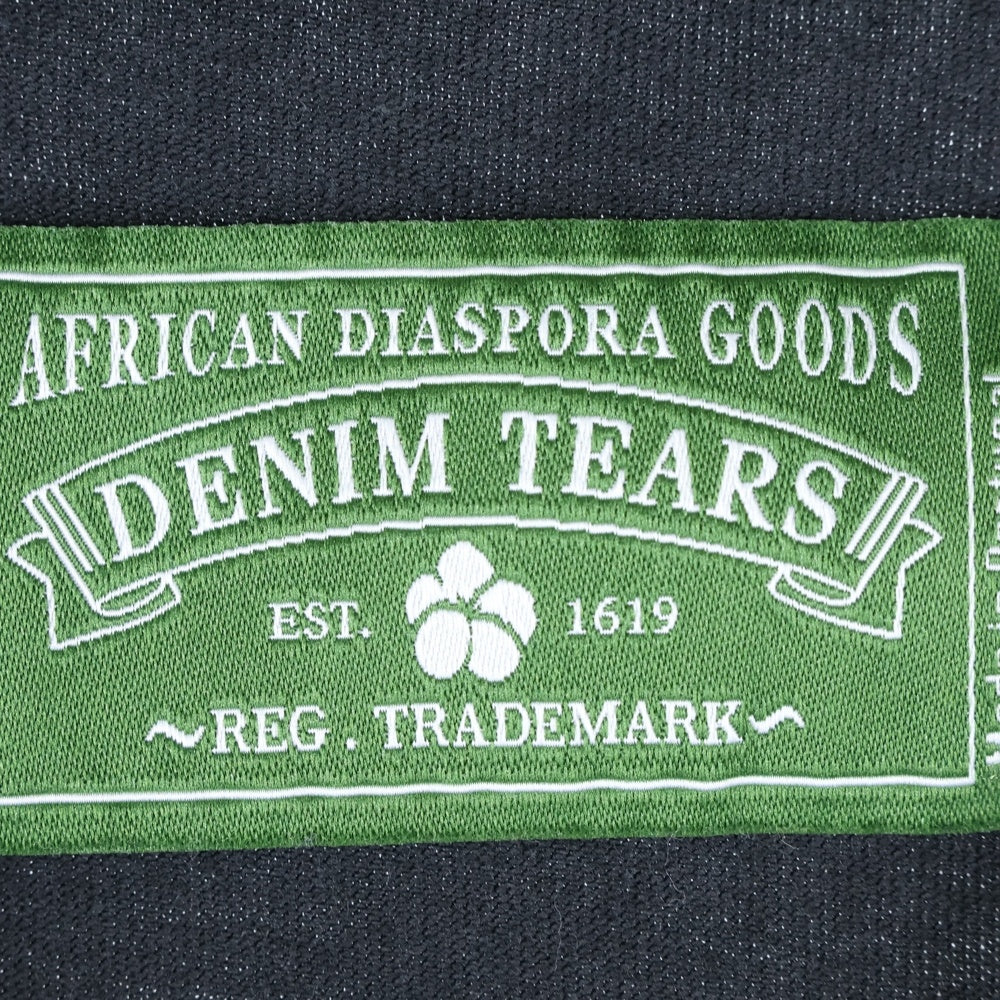 DENIM TEARS(デニムティアーズ) COTTON PEACE LS TEE コットン ピース プリント 長袖Tシャツ カットソー ブラック