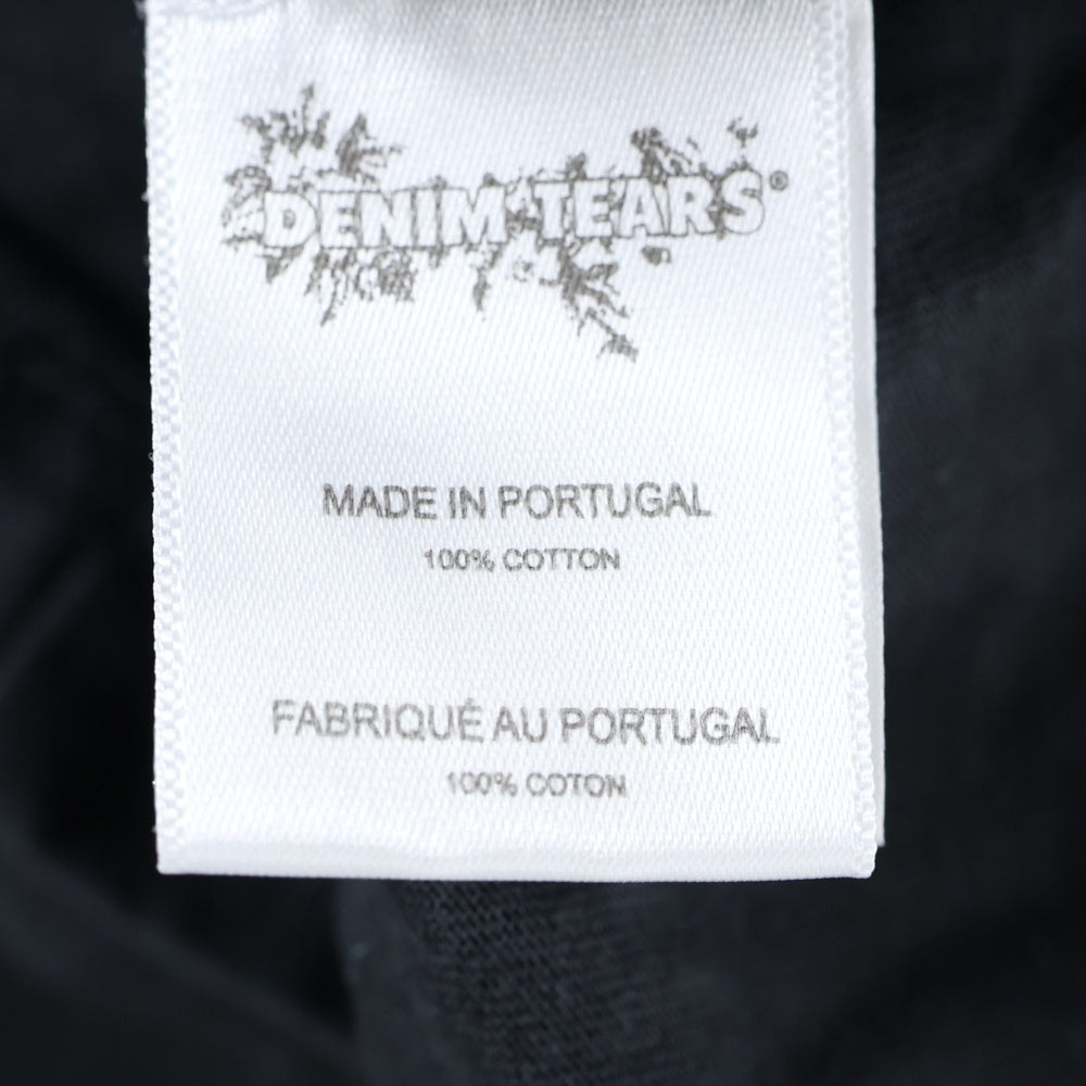 DENIM TEARS(デニムティアーズ) COTTON PEACE LS TEE コットン ピース プリント 長袖Tシャツ カットソー ブラック