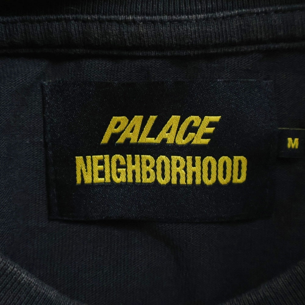NEIGHBORHOOD(ネイバーフッド) 25AW ×PALACE SKATEBOARDS POCKET T-SHIRT パレススケートボード スカルプリント 半袖ポケットTシャツ カットソー ブラック