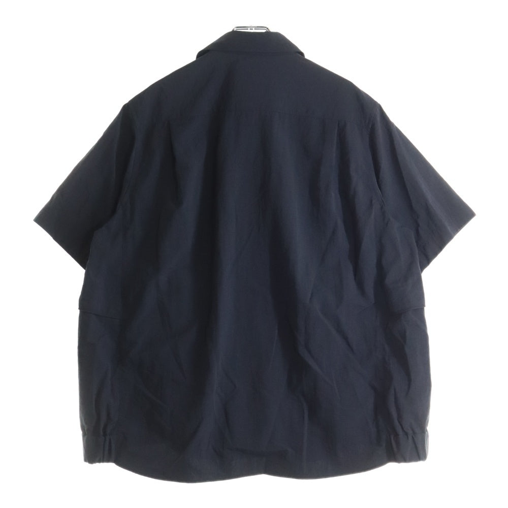 Sacai(サカイ) 25SS NYLON S/S SHIRT ナイロン 半袖シャツ ブラック 25-03722M