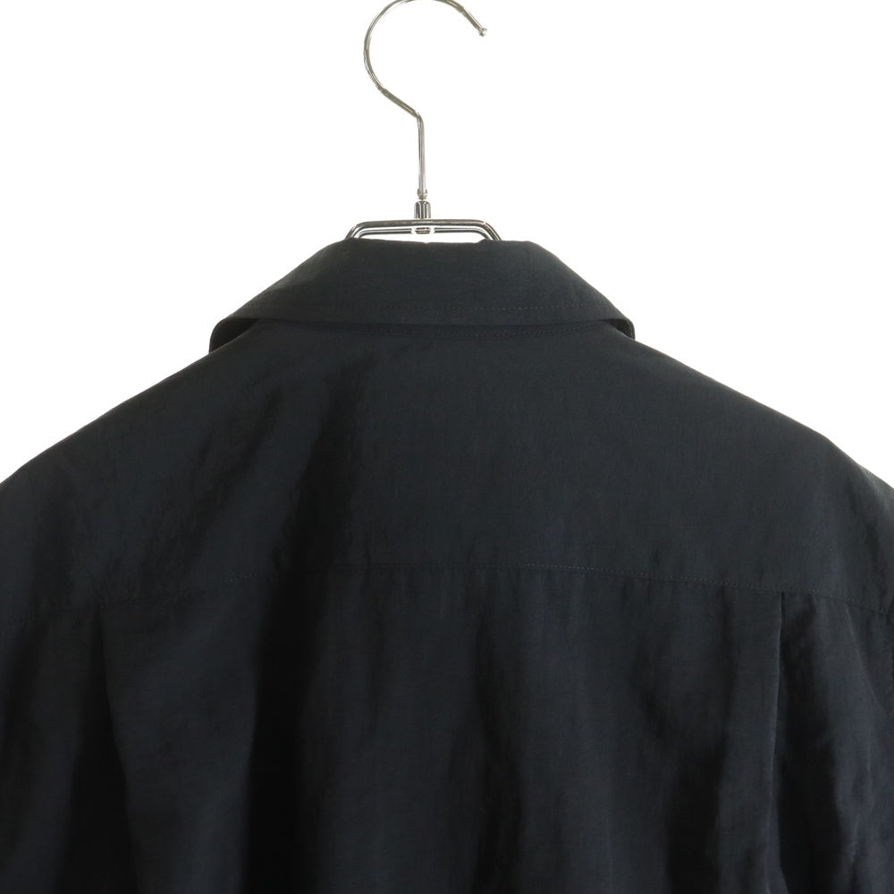 Sacai(サカイ) 25SS NYLON S/S SHIRT ナイロン 半袖シャツ ブラック 25-03722M