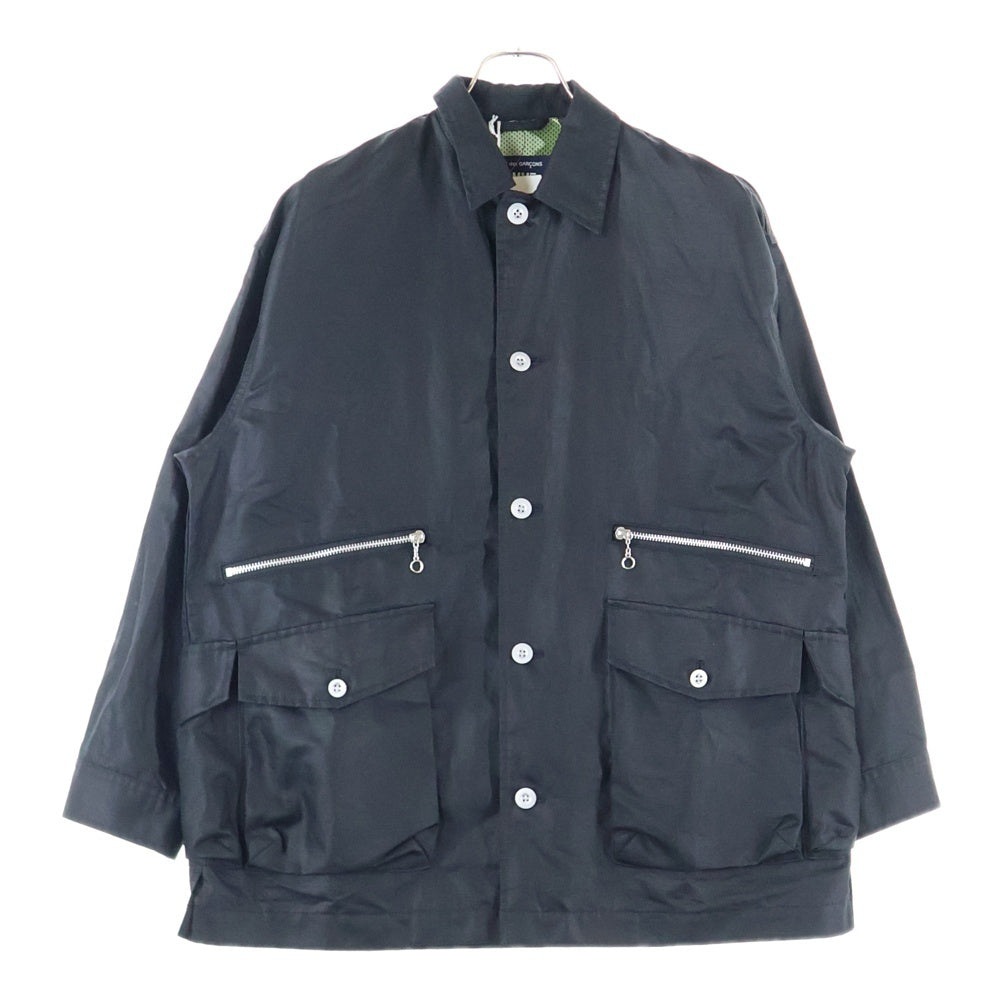 COMME des GARCONS HOMME(コムデギャルソンオム) 24AW AD2024 Cotton Ramie Twill Blouson コットンラミー ツイルブルゾン ジャケット ブラック HO-J029