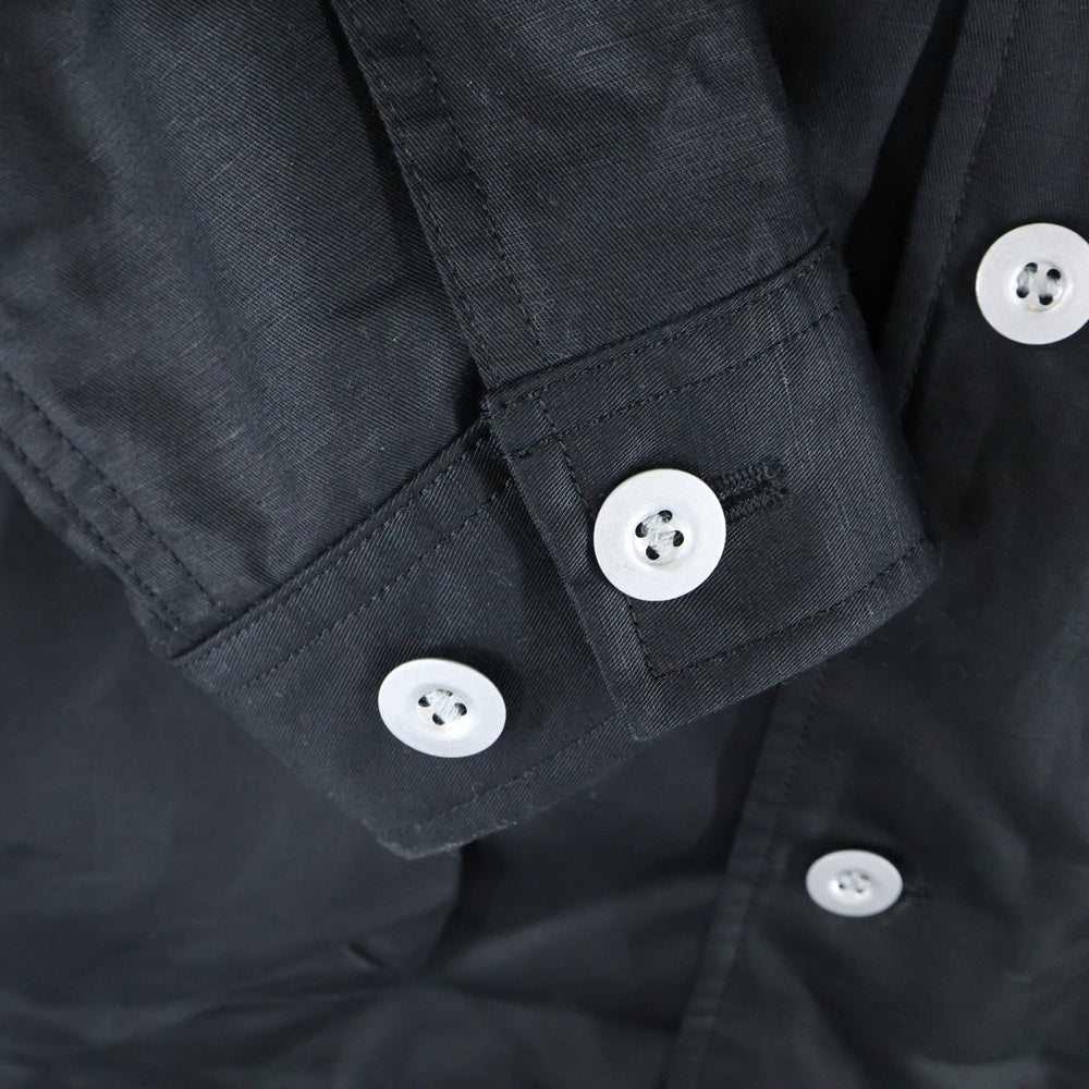 COMME des GARCONS HOMME(コムデギャルソンオム) 24AW AD2024 Cotton Ramie Twill Blouson コットンラミー ツイルブルゾン ジャケット ブラック HO-J029