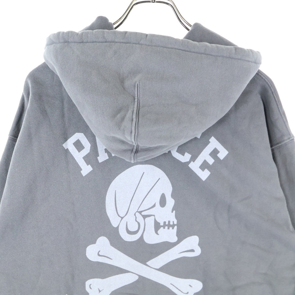 NEIGHBORHOOD(ネイバーフッド) 25AW ×PALACE SKATEBOARDS SKULL ZIP HOOD パレススケートボード スカル ジップアップフーディー パーカー スウェット グレー
