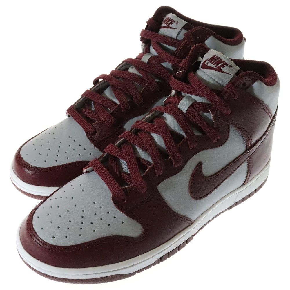 NIKE(ナイキ) DUNK HIGH DARK BEETROOT AND WOLF GREY ダンク ダークビートルート アンド ウルフグレー ハイカットスニーカー バーガンディー/グレー US8.5/26.5cm DD1399-600