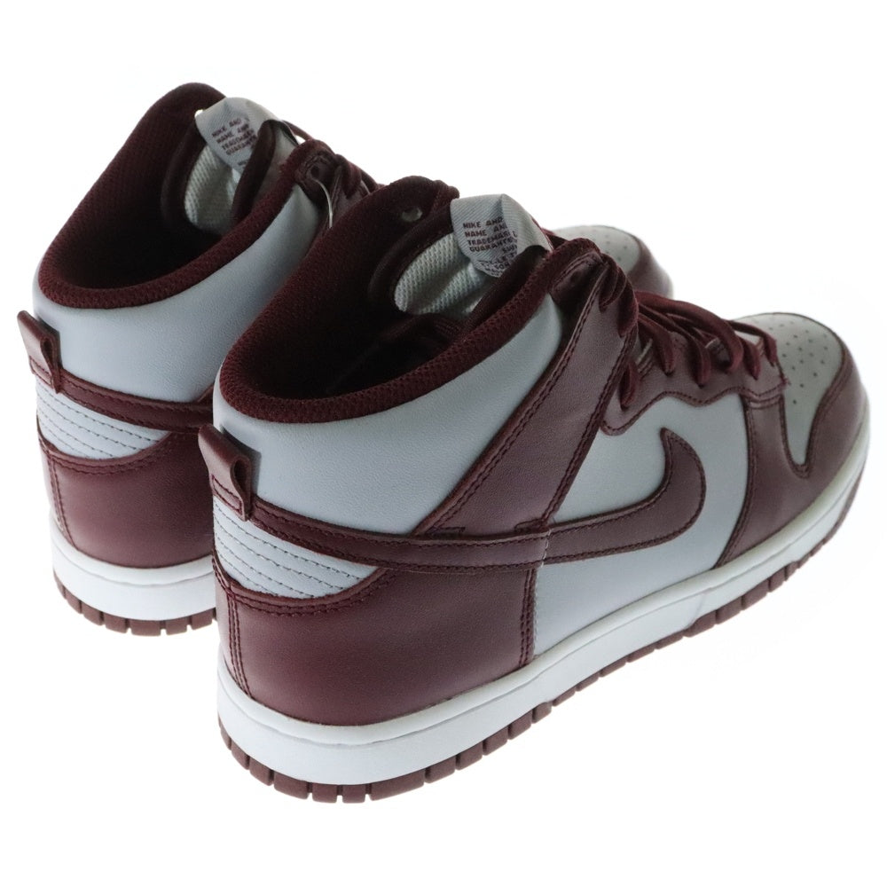 NIKE(ナイキ) DUNK HIGH DARK BEETROOT AND WOLF GREY ダンク ダークビートルート アンド ウルフグレー ハイカットスニーカー バーガンディー/グレー US8.5/26.5cm DD1399-600