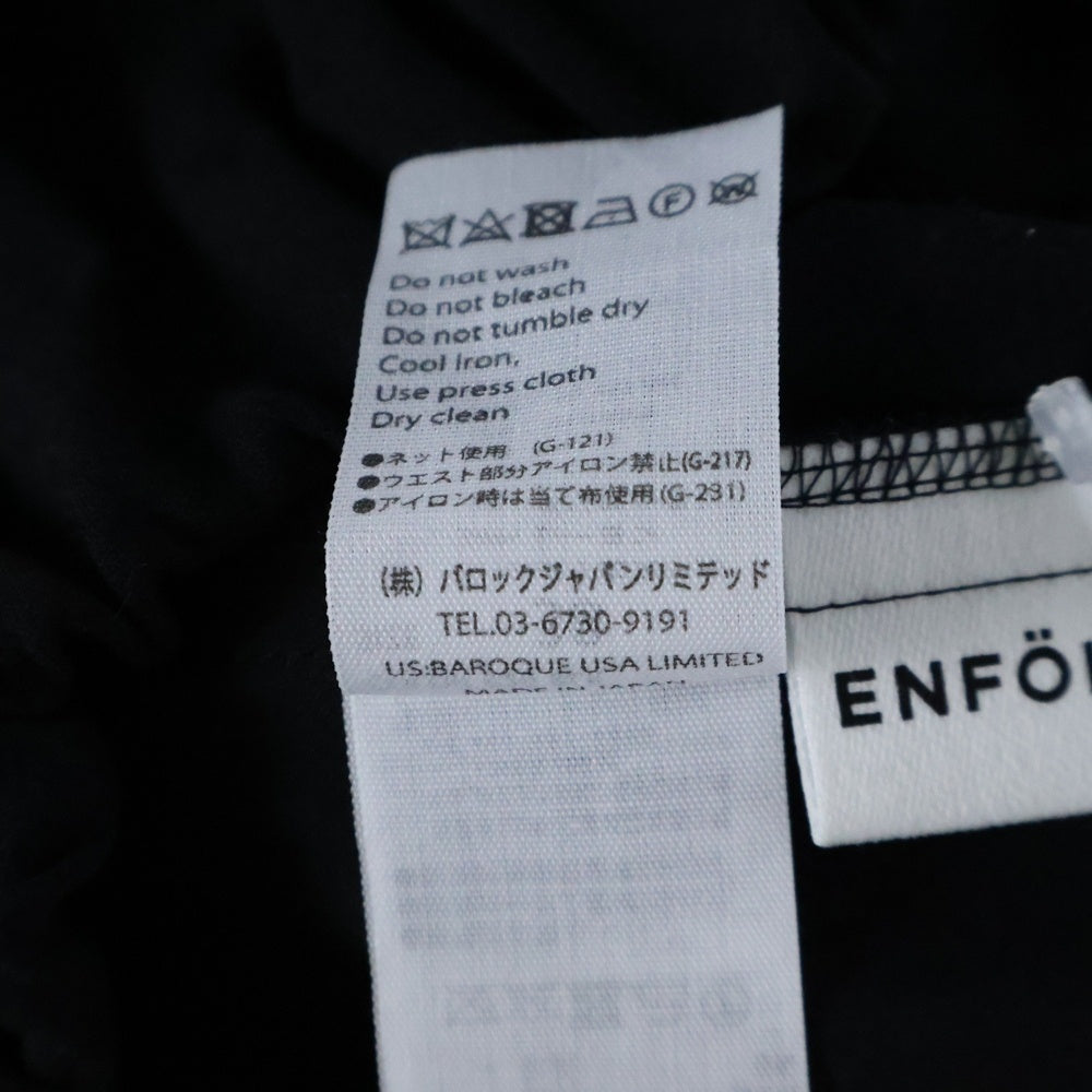 ENFOLD(エンフォルド) ダブルクロス クロップドパンツ イージースラックス ブラック 300DS231-0080