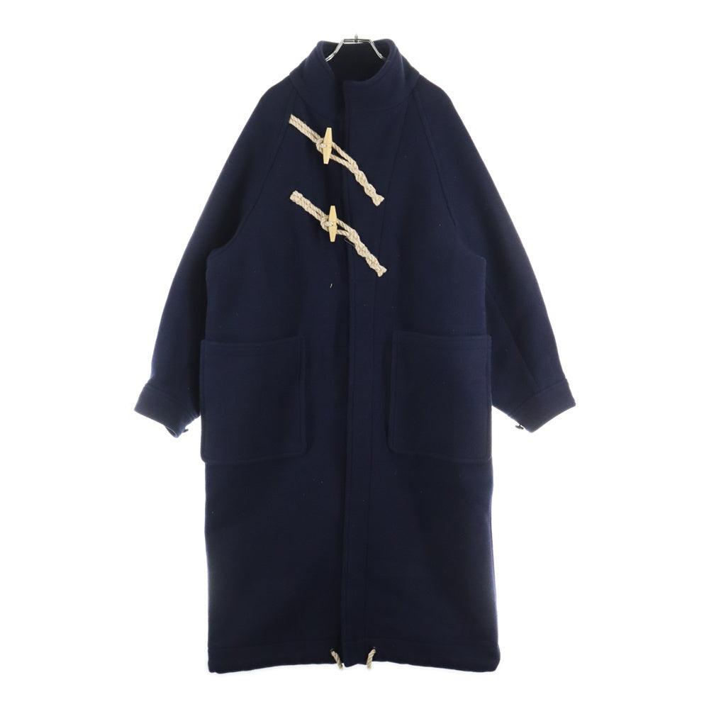 HYKE(ハイク) 23AW DOUBLE FACE DUFFLE JACKET ダブルフェイス ウールダッフルコート ネイビー レディース 232-17396