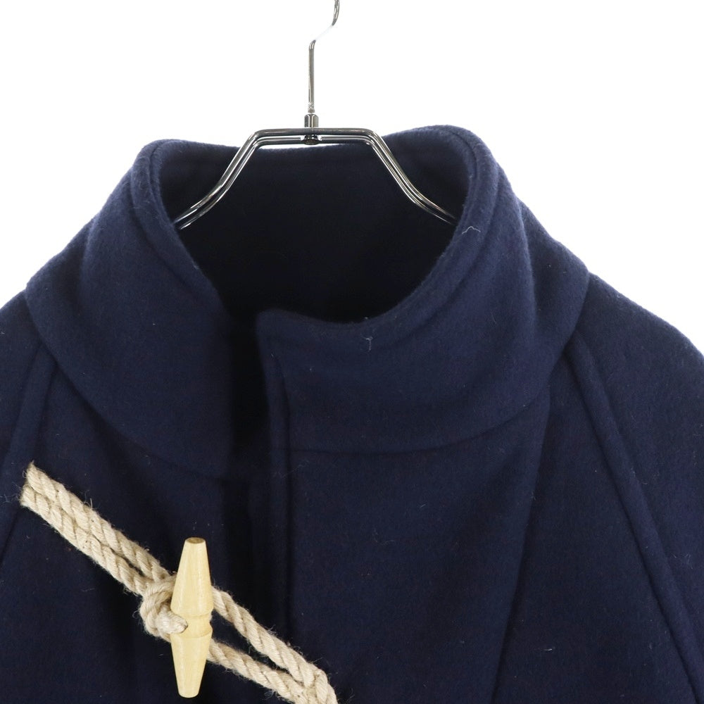 HYKE(ハイク) 23AW DOUBLE FACE DUFFLE JACKET ダブルフェイス ウールダッフルコート ネイビー レディース 232-17396