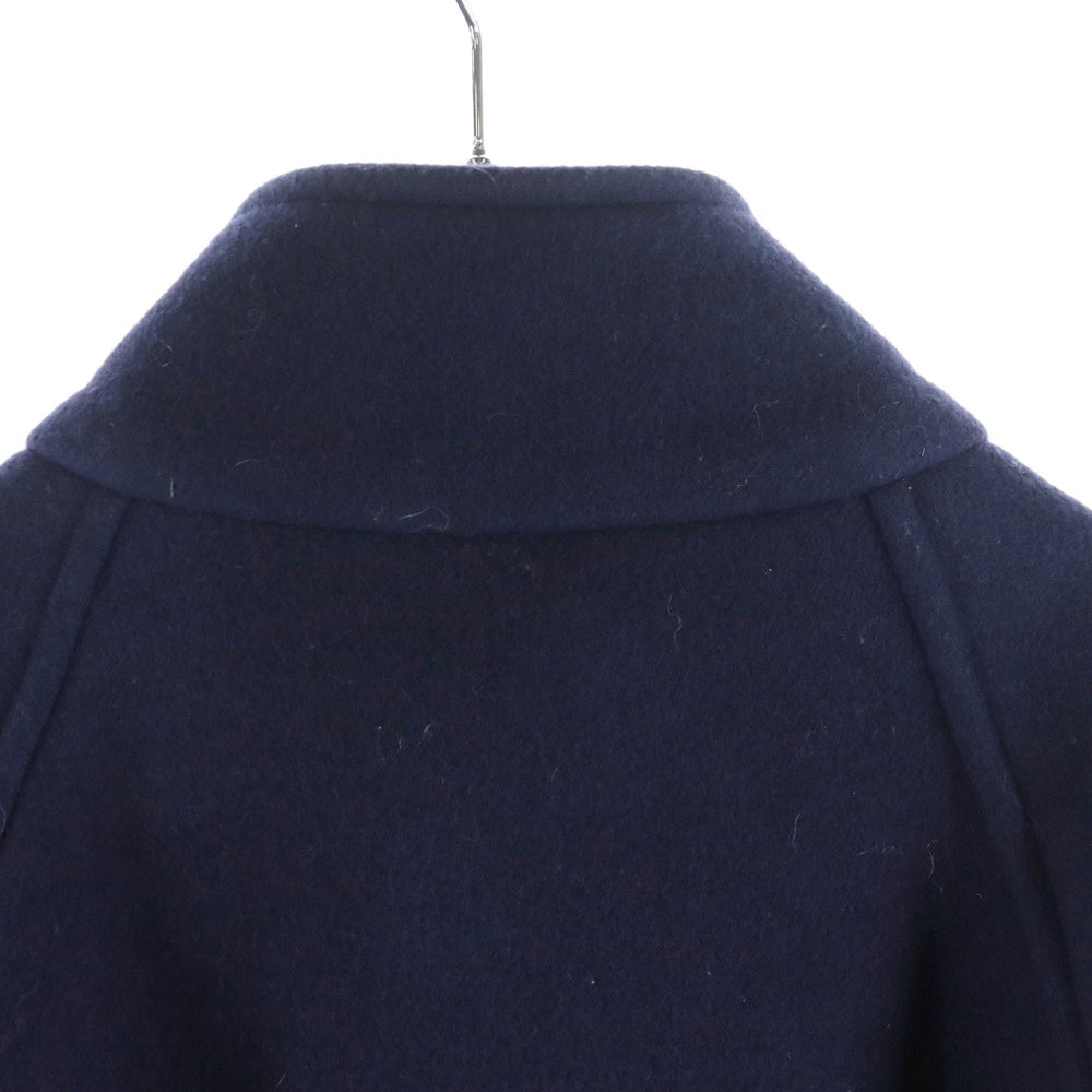 HYKE(ハイク) 23AW DOUBLE FACE DUFFLE JACKET ダブルフェイス ウールダッフルコート ネイビー レディース 232-17396