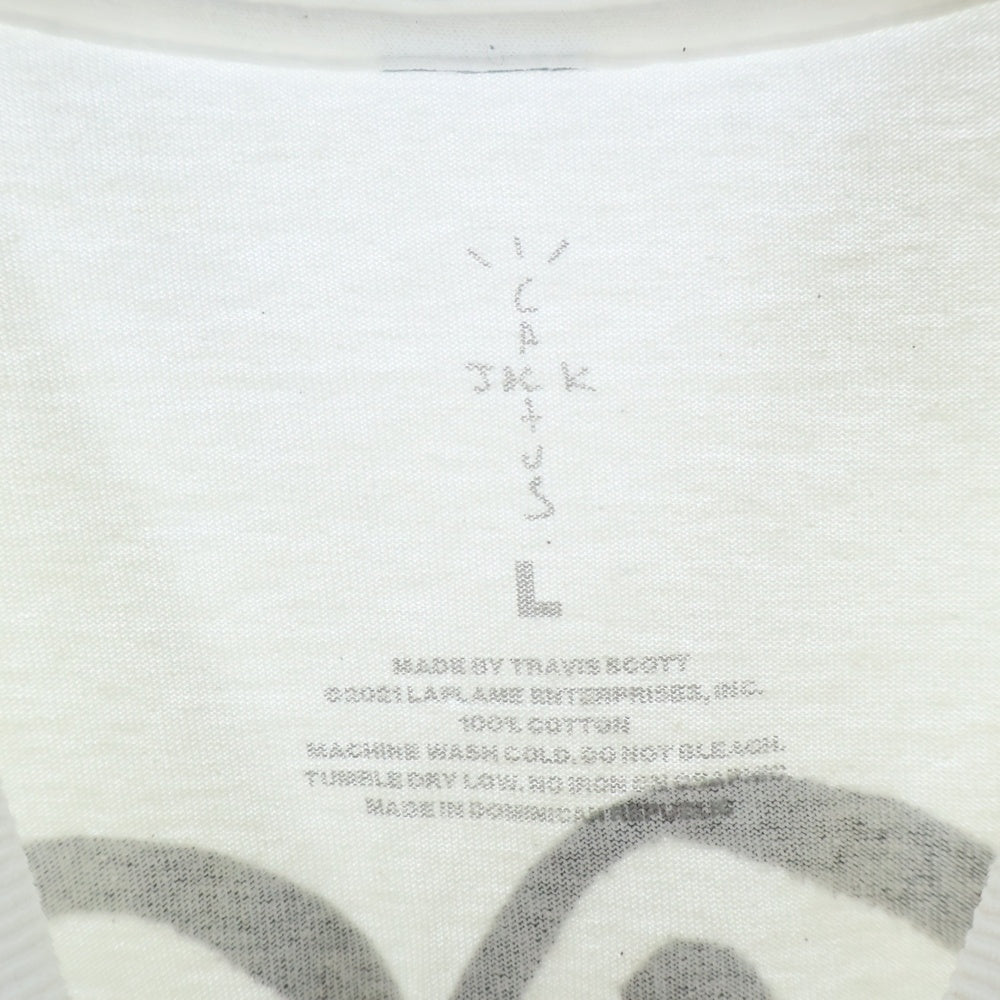 Cactus Jack(カクタスジャック) ×FRAGMENT フラグメントデザイン ロゴプリント 半袖Tシャツ カットソー ホワイト