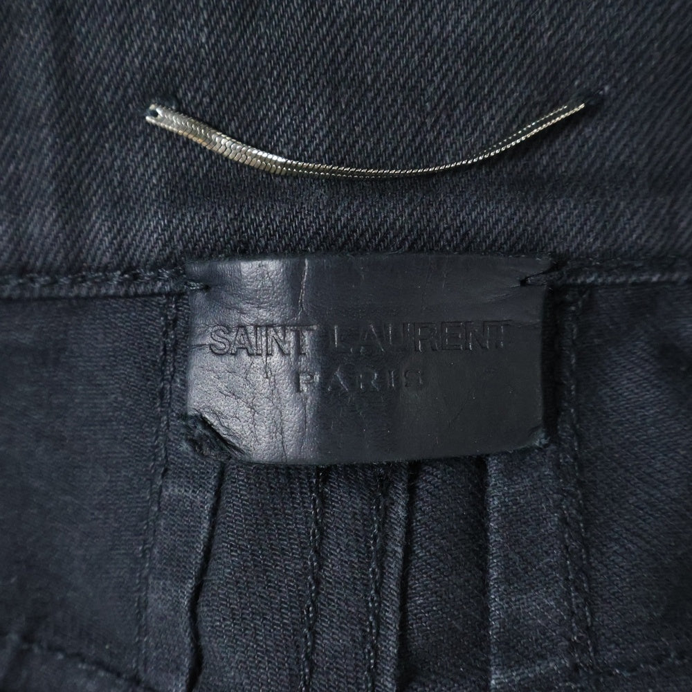 SAINT LAURENT PARIS(サンローランパリ) ストレッチスリム スキニー ジップフライデニムパンツ ブラック