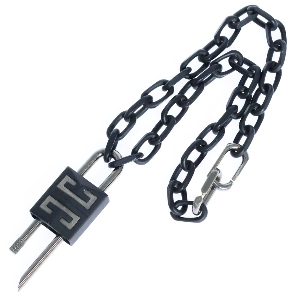 GIVENCHY(ジバンシィ) 南京錠 チェーン ロックネックレス シルバー/ブラック