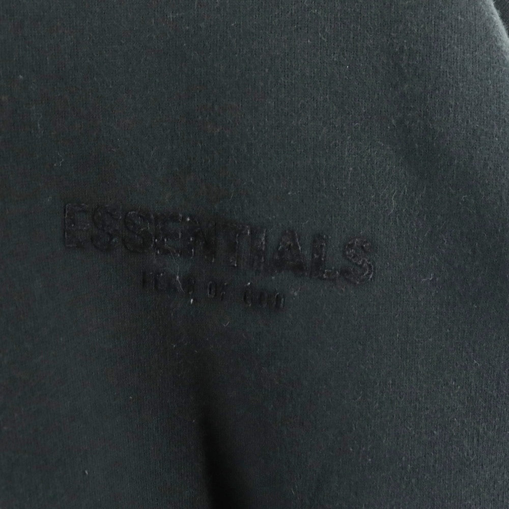 FOG Essentials(エフオージー エッセンシャルズ) フェルトロゴ スウェットプルオーバーパーカー フーディー ブラック