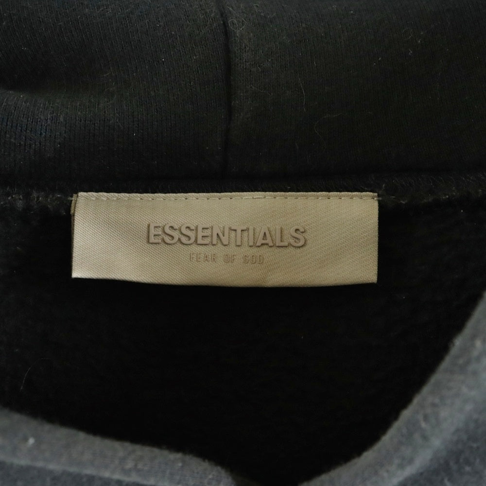 FOG Essentials(エフオージー エッセンシャルズ) フェルトロゴ スウェットプルオーバーパーカー フーディー ブラック
