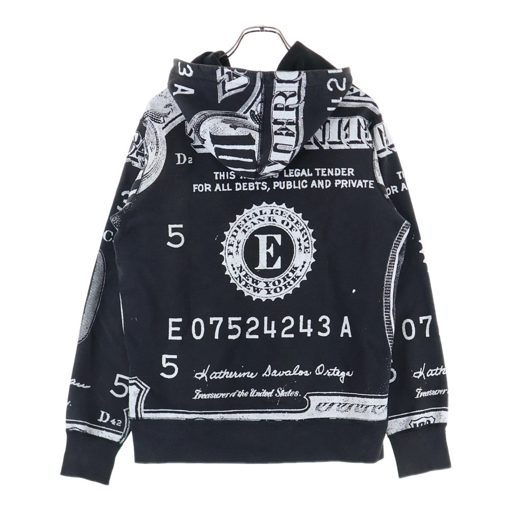 SUPREME(シュプリーム) 13AW Franklin Pullover フランクリン オーバープリント スウェットプルオーバーパーカー フーディー ブラック