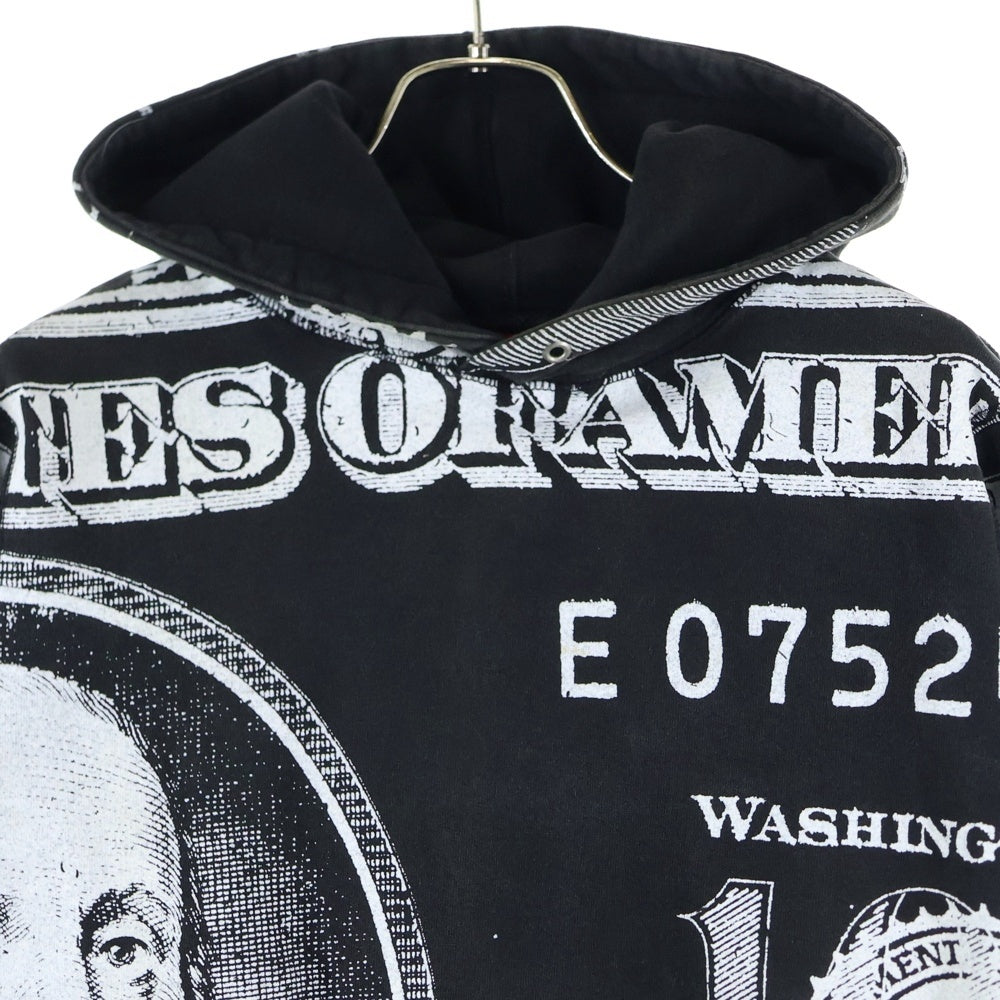 SUPREME(シュプリーム) 13AW Franklin Pullover フランクリン オーバープリント スウェットプルオーバーパーカー フーディー ブラック