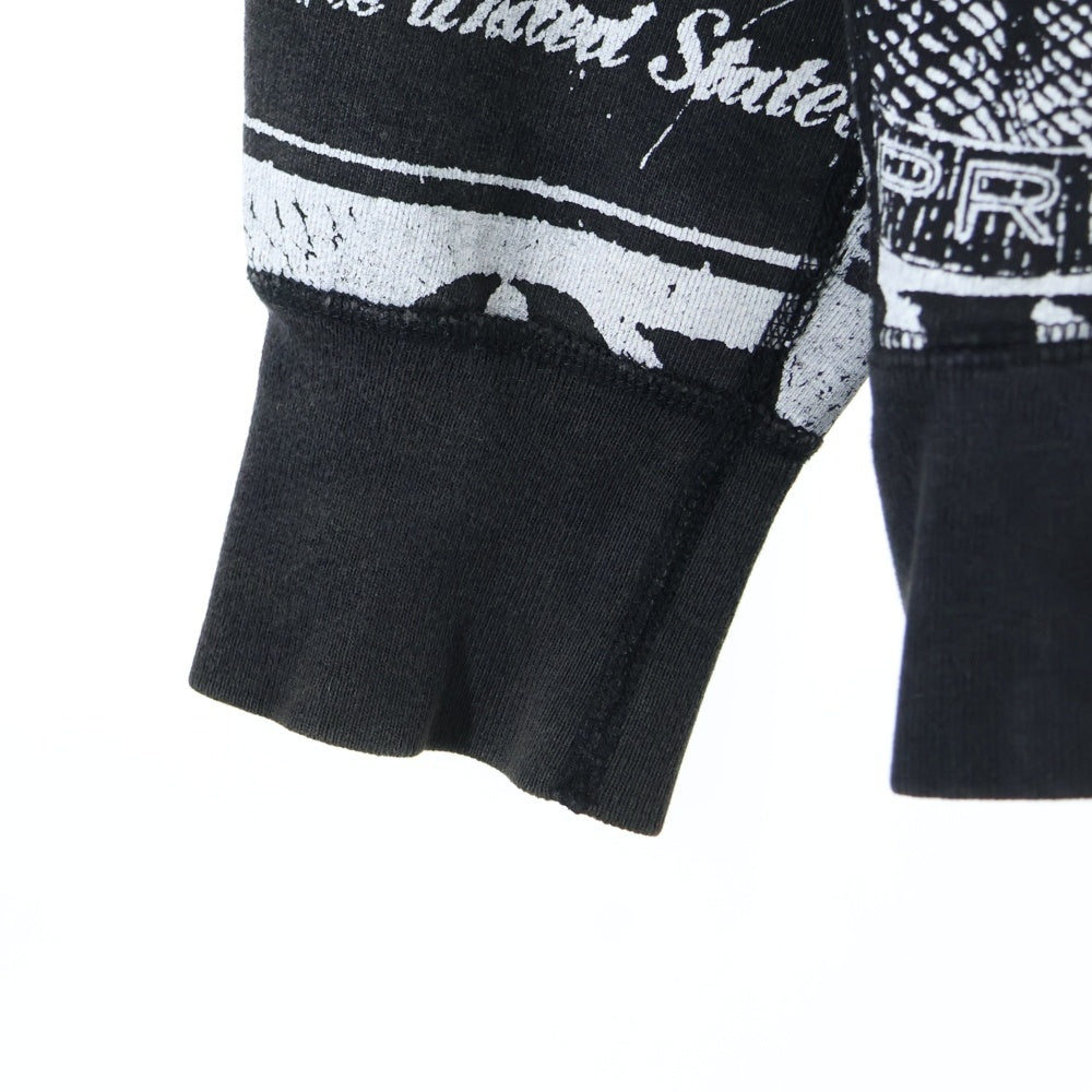 SUPREME(シュプリーム) 13AW Franklin Pullover フランクリン オーバープリント スウェットプルオーバーパーカー フーディー ブラック