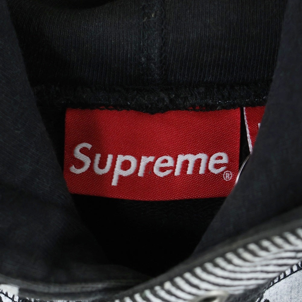 SUPREME(シュプリーム) 13AW Franklin Pullover フランクリン オーバープリント スウェットプルオーバーパーカー フーディー ブラック