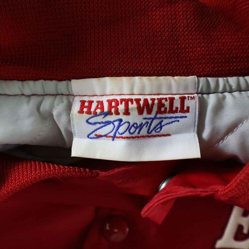 VINTAGE(ヴィンテージ) 90S VINTAGE HARTWELL EAST BAND STADIUM JACKET ヴィンテージ ハートウェル イーストバンド ナイロンスタジャン ブルゾン レッド